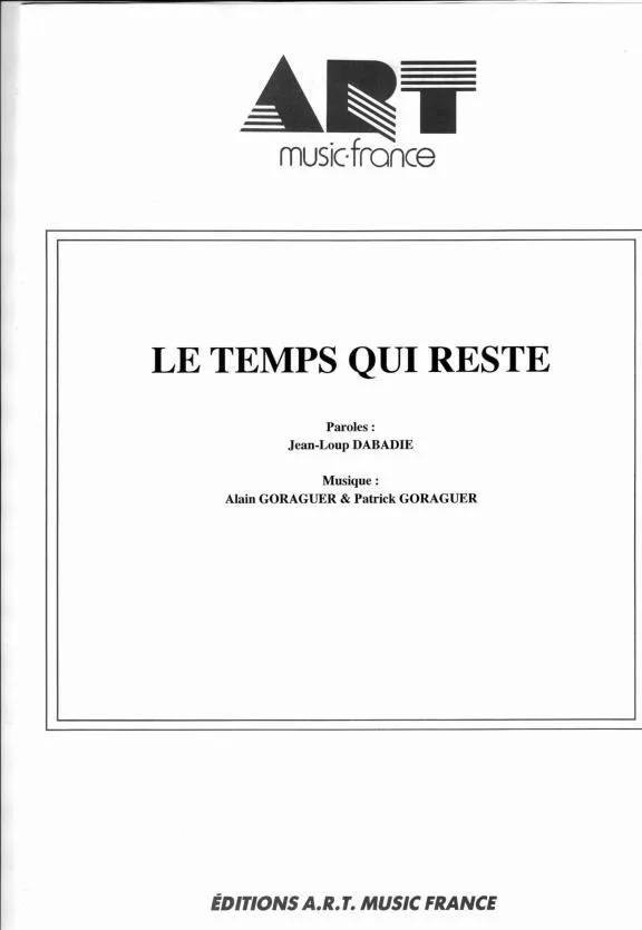 télécharger la partition d'accordéon Le temps qui reste au format PDF