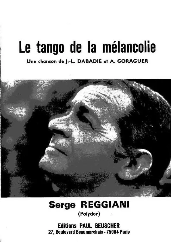 télécharger la partition d'accordéon Le tango de la mélancolie au format PDF