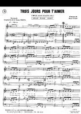 télécharger la partition d'accordéon Trois jours pour t'aimer (Three days to love you) au format PDF
