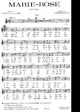 télécharger la partition d'accordéon Marie Rose (Chant : Alibert) au format PDF