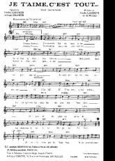 télécharger la partition d'accordéon Je t’aime c'est tout (Chant : Jeanne Aubert) (Valse Lente) au format PDF