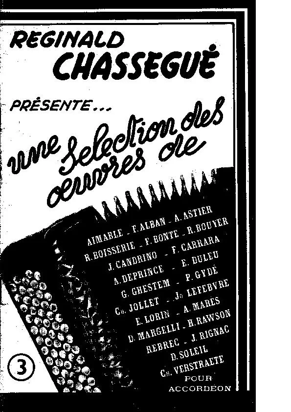 télécharger la partition d'accordéon Sélection 26 Œuvres Accordéon Musette (Recueil n°3) au format PDF