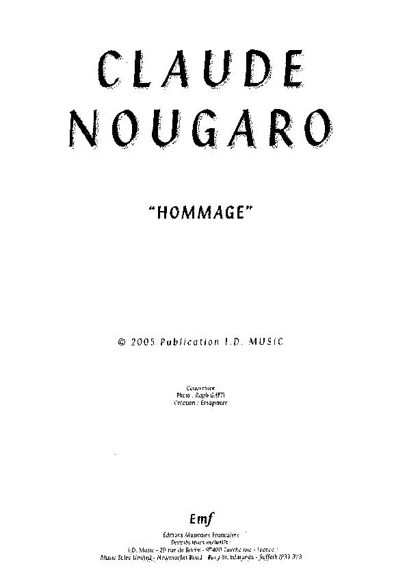 télécharger la partition d'accordéon Recueil : Hommage (49 Titres)  au format PDF