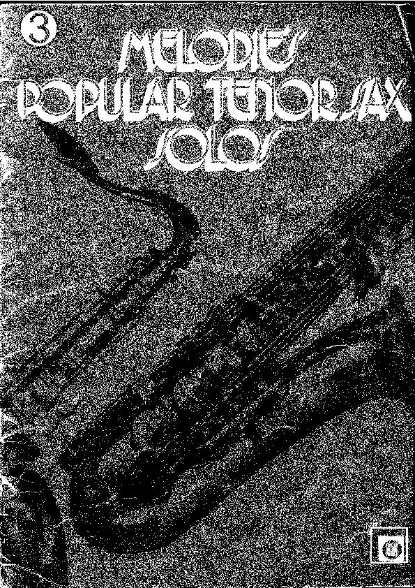télécharger la partition d'accordéon Melodie's Popular Tenor Sax (Vol n° 3) au format PDF