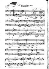 télécharger la partition d'accordéon I will always love you au format PDF