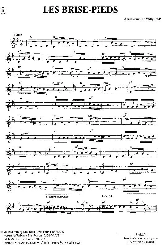 télécharger la partition d'accordéon Les Brise Pieds (Polka) au format PDF