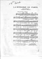 télécharger la partition d'accordéon La romance de Paris (Valse Populaire) au format PDF