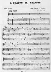 télécharger la partition d'accordéon A chacun sa chanson (Chant : Joe Dassin) au format PDF