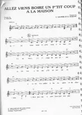 télécharger la partition d'accordéon Allez viens boire un p'tit coup à la maison (Chant : Licence IV) (Marche) au format PDF