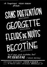 télécharger la partition d'accordéon Recueil : Sans prétention + Georgette + Fleurs de nuits + Bécotine + Scabieuse au format PDF