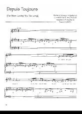 télécharger la partition d'accordéon Depuis toujours (I've been loving you too long) au format PDF