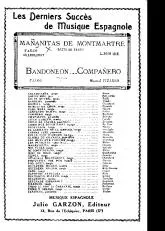 télécharger la partition d'accordéon Mañanitas de Montmartre (Nuits de Paris) (Tango) au format PDF