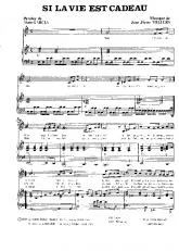 télécharger la partition d'accordéon Si la vie est cadeau (Piano + Chant) au format PDF