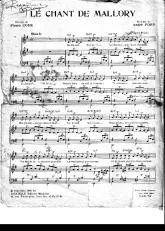 télécharger la partition d'accordéon Le chant de Mallory  au format PDF