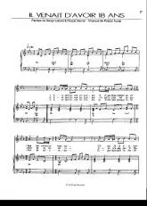 télécharger la partition d'accordéon Il venait d'avoir 18 ans (Chant : Dalida) au format PDF