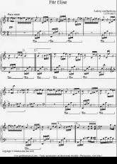 télécharger la partition d'accordéon Lettre à Elise (Für Elise) (Piano) au format PDF