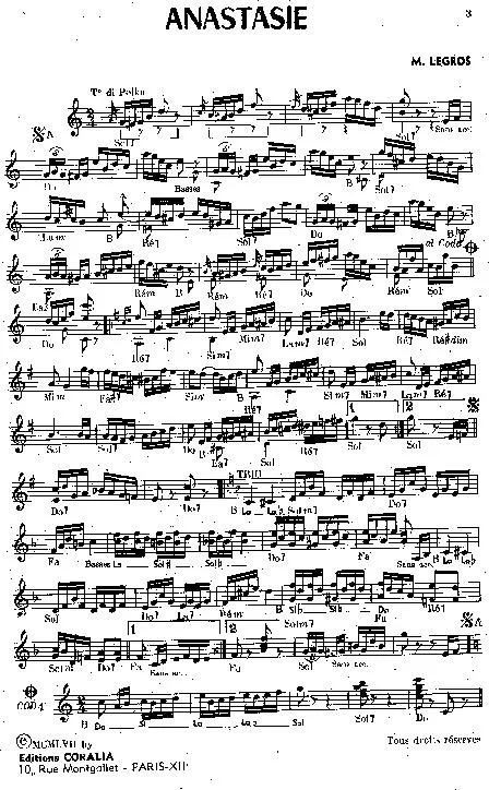 télécharger la partition d'accordéon Anastasie (Polka) au format PDF