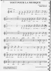 télécharger la partition d'accordéon Tout pour la musique (Chant : France Gall) au format PDF