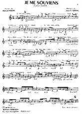 télécharger la partition d'accordéon Je me souviens (Tango Chanté) au format PDF