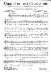 télécharger la partition d'accordéon Quand on est deux amis (De l'opérette : La chanteur de Mexico) au format PDF