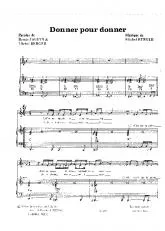 télécharger la partition d'accordéon Donner pour donner (Chant : France Gall) au format PDF