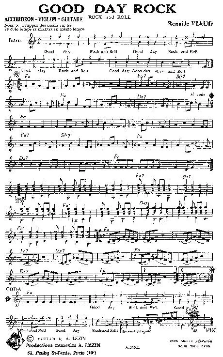 télécharger la partition d'accordéon Good Day Rock au format PDF