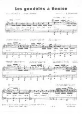 télécharger la partition d'accordéon Les gondoles à Venise (Chant : Sheila et Ringo) au format PDF