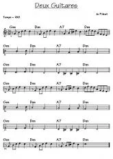 télécharger la partition d'accordéon Deux guitares (Relevé) au format PDF