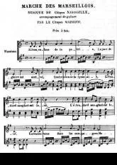 télécharger la partition d'accordéon La Marseillaise (Hymne Français) (Marche des Marseillois) (Chant de guerre pour l'armée du Rhin) au format PDF