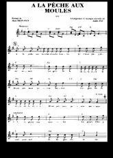 télécharger la partition d'accordéon A la pêche aux moules (Chant : Jacques Martin) au format PDF