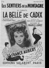 télécharger la partition d'accordéon Les sentiers de la montagne (De l'opérette : La belle de Cadix) au format PDF