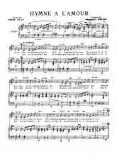 télécharger la partition d'accordéon Hymne à l'amour au format PDF
