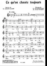 télécharger la partition d'accordéon Ce qu'on chante toujours (Valse Chantée) au format PDF