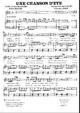 télécharger la partition d'accordéon Une chanson d'été (Slow) au format PDF