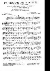 télécharger la partition d'accordéon Puisque je t'aime (Du film : Le chanteur inconnu) (Tango Chanté) au format PDF