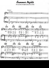 télécharger la partition d'accordéon Summer nights (Grease) au format PDF