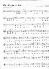 télécharger la partition d'accordéon L'école est finie (Chant : Sheila) au format PDF