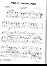 télécharger la partition d'accordéon Paris je t'aime d'amour (Swing) au format PDF