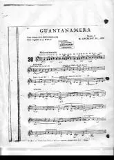 télécharger la partition d'accordéon Guantanamera au format PDF