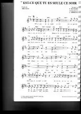 télécharger la partition d'accordéon Est ce que tu es seule ce soir (Arrangement : Luciano Manente) au format PDF