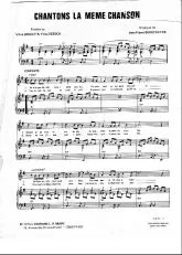 télécharger la partition d'accordéon Chantons la même chanson au format PDF