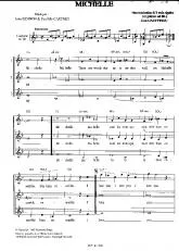 télécharger la partition d'accordéon Michelle (Harmonisation à 3 voix égales) au format PDF
