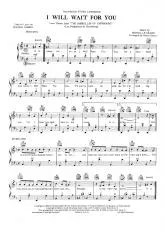 télécharger la partition d'accordéon Les parapluies de Cherbourg (I will wait for you) (The umbrellas of Cherbourg) (Arrangement Pietro Diero) au format PDF