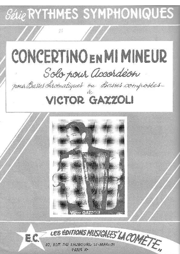 télécharger la partition d'accordéon Concertino en Mi mineur au format PDF