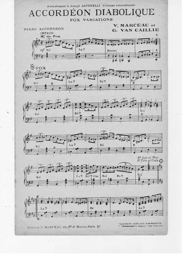 télécharger la partition d'accordéon Accordéon Diabolique (Fox Variations) au format PDF
