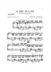 télécharger la partition d'accordéon 9 de Julio (Arrangement : Francis Salabert) (Tango Milonga) au format PDF