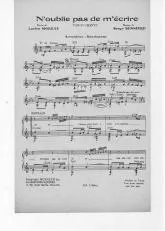 télécharger la partition d'accordéon N'oublie pas de m'écrire (Tango Chanté) au format PDF