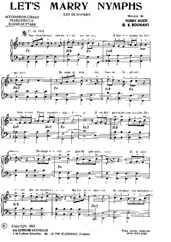 télécharger la partition d'accordéon Let's Marry Nymphs (Les Bergères) (Orchestration Complète) (Jerk) au format PDF