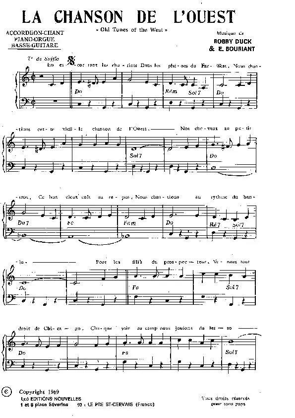 télécharger la partition d'accordéon La chanson de l'ouest (Old tunes of the west) (Orchestration) (Suffle) au format PDF