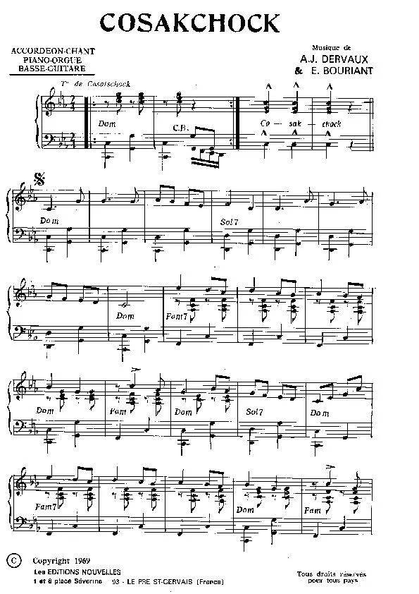 télécharger la partition d'accordéon Cosakchock (Orchestration Complète) au format PDF
